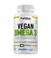 FULLGAS - Vegan Omega 3 (MaGOmega® MAG 560mg) - 60 perlas - 560mg de aceite de microalgas con 336mg de omega-3 vegano (252mg DHA y 84mg EPA). Materia prima MaGOmega® (monoglicérido natural). Libre de metales pesados. 100% vegano, sin gluten y sin lactosa. - details 0