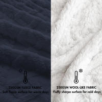 Almeritex Manta Sofa de Borrego, Manta Doble Cara Franela y Sherpa, 100% Poliester, Suave y Caliente para Invierno, 130x160 160x220 220x240 - details 11