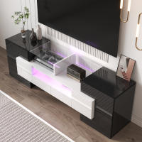Soporte de TV Brilliant Blanco, 145 cm, iluminación LED, muebles de salón, Modern diseño, elegant surface de Cristal - details 7