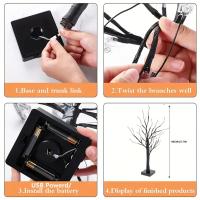 Árbol De Birka Con 24 Luces LED Regulables Y Pilas Incluidas Para Decoración De Navidad Actividades Al Aire Libre Fiesta Dormitorio Luz De Árbol - details 4