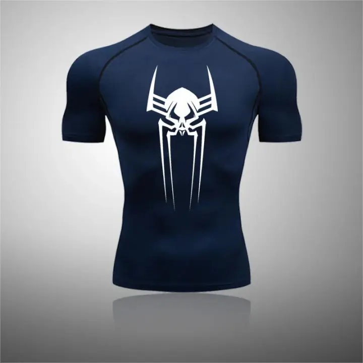 Camiseta De Compresión Para Hombre Fitness Workout Con Estampado De Anime Sport T-Shirt De Gimnasio Técnica Quick Dry Top De Verano - 1