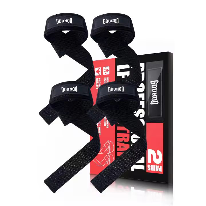 Correas de agarre de silicona antideslizantes (2/4/3 pares) para el aumento de pesas y entrenamiento de Manos, accesorios de fitness para peso muerto. - 1