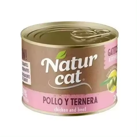 Naturcat Kitten Pollo y Ternera 6x200 gr - 1