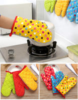 Mitten Microondas Horno Guante de Algodón Con Aislamiento Para Hornear Guantes Resistentes Al Calor Horno Mitones Terileno Antideslizante Lindo Herramienta DE LA Cocina 1 Unids - details 10