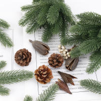 10PCS Ramas De Pino Artificial Hojas Verdes Falsas Para Decoración De Navidad Fiesta Casera Boda Jardín Adorno Planta De Árbol - details 3