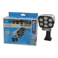 Foco Solar con Sensor de Movimiento 5W 200LM 6500K IP65 para Iluminación de Jardín y Patio - Ahorro Energético - ExtraStar - Seguridad Nocturna - Resistente al Agua - Instalación sin Cableado - details 1