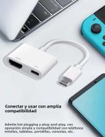Adaptador USB C a HDMI Para iPhone 16 pro Adaptador Digital AV 4K Conector De Pantalla Para iPhone a HDTV Proyector Monitor - details 1