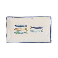 UD - Plato Llano La Mediterránea diseño Peixe Elite – Set 2/4/6 piezas (20CM/26CM) –  cerámica con acabado brillante para cocina y comedor - details 2