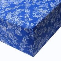 KROWN - Funda Ajustable para Colchón Azul, Cierre con Cremallera, Estampado Floral, Disponible en Diferentes Medidas, Transpirable, Adaptable. 90x190/200 cm,105x190/200 cm,135x190/200 cm,150x190/200 cm - details 0