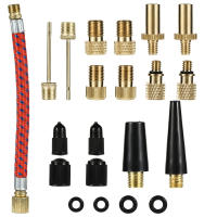 Kit De Herramientas De Reparación De Bicicleta 21Pcs Set Con Adaptador De Tubo De Neumático Inflable Conector De Camión De Béisbol Y Bombín - details 0