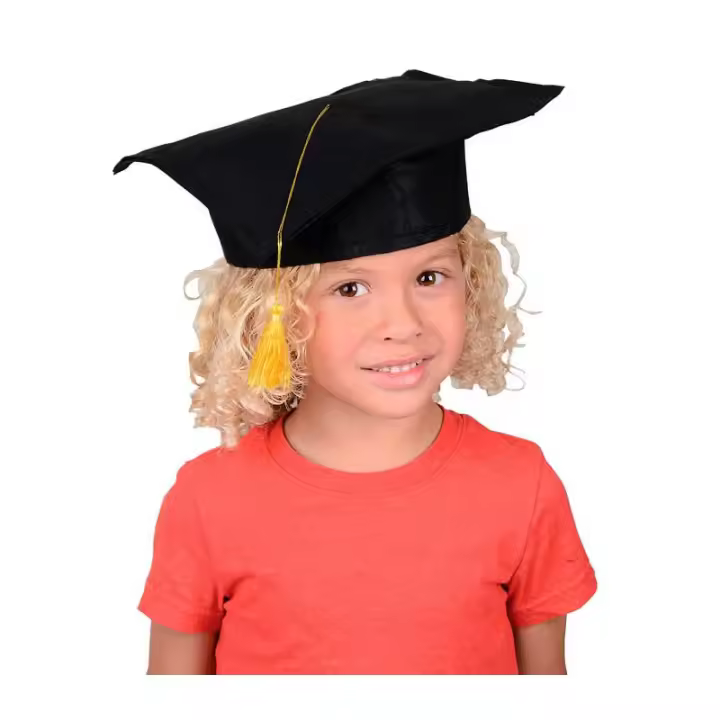 Lote 10 a 50 Birretes Graduación Elásticos para NIÑOS 20 x 20 cm - Comprar Gorros Sombreros Birretes Colegios Graduaciones Baratos Infantiles - 1