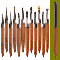 Pincel De Manicura Con Mango De Madera Antideslizante Para Dibujar Líneas Francesas Y Pintura De Flores Herramienta DIY Para Detalles Finales Reutilizable - details 0