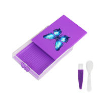Kit De Pintura Diamante Con Organizador Y Cuchara Para Principiantes Herramientas De Dibujo DIY Con Tapa Y Caja De Almacenamiento Para Decoración De Mariposa - details 3