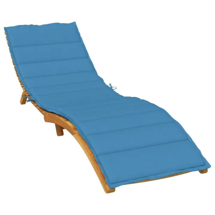 vidaXL Cojín para tumbona tela azul melange 200x50x4 cm - 1