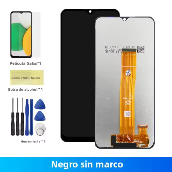 Pantalla LCD De 6.5 Pulgadas Para Samsung Galaxy A02 A022 A022M A022F A022G SM-A022F Con Marco De Ensamblaje Pantalla Táctil Compatible Con Galaxy A02 - 1