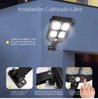 Luz Solar De Calle 100/200 LED IP65 Impermeable Con Sensor De Movimiento Y Control Remoto Para Jardín Y Patio Luz Exterior Solar Contemporánea - details 3
