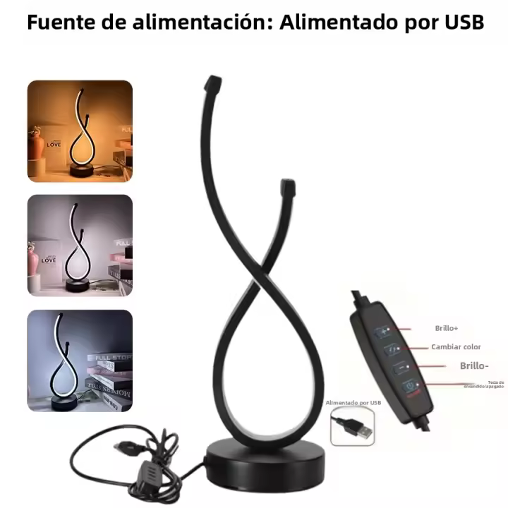 Lámpara De Mesa Moderna Creativa 3 Colores Ajustable Para Dormitorio Sala De Estar Lectura Oficina Decoración De La Cama Iluminación - 1