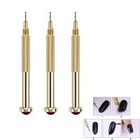 1pc Herramienta De Arte De Uñas Profesional Acero Inoxidable Dorado Con Agujero Para Crear Puntos En Metal Y Hacer Piercings - details 2