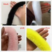 Cinta De Peluche De Conejo Falso 100cm Ribete Fuzzy Para Costura Y Manualidades Cuello De Bufanda Para Mujer Tamaño 5cm*100cm - details 1