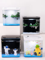 Acuario Pequeño Para El Hogar O Sala De Estar Acuario Mini Para Betta Ecológico De Escritorio Material Plástico - details 6