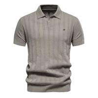 MOV-2024 Primavera y novedad de verano, suéter Polo de lana de talla europea para hombres, camiseta informal con solapa de manga corta para hombres, top - details 5