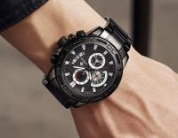 Reloj De Pulsera De Lujo Para Hombre WWOOR En Acero Inoxidable Y Oro Resistente Al Agua Y Shock Con Cronógrafo Y Luz Nocturna - details 19