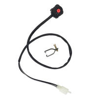 Interruptor De Muerte Universal Para Motocicleta Botón Rojo De Pulsación Arranque Bocina Dirt Bike ATV UTV Manillar Montado 22mm - details 1