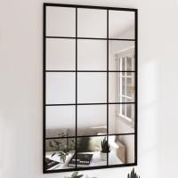 vidaXL Espejo de Pared Metal Negro Tocador Maquillaje Colgante Baño Dimensiones 40 x 40 cm,  20 x 50 cm,  60 x 40 cm y mas - details 1