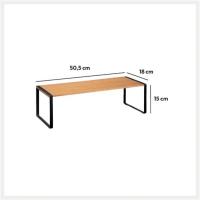 XOCOTŌ® Estante Organizador de Armarios, encimera, para cocina y todo tipo de estancias | 50,5x18x15 cm | Estante divisivo de madera con laterales metálicos - XOCOTO HOME - details 2