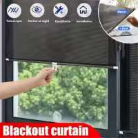 Cortinas De Succión Para Ventanas Sin Perforar Reetrocesible Blackout Para Coche Dormitorio Cocina Oficina Cortina Antirreflejo - details 0