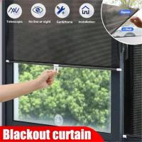 Cortinas De Succión Para Ventanas Sin Perforar Reetrocesible Blackout Para Coche Dormitorio Cocina Oficina Cortina Antirreflejo - details 0