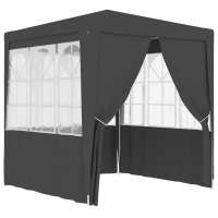 vidaXL Carpa Profesional Fiestas con Paredes Celebraciones Exterior Color Azul,  Blanco,  Antracita y mas - details 2