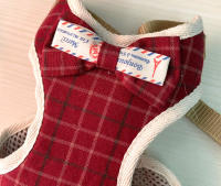Harnés Para Perros Pequeños Con Correa Estilo Camiseta Y Bow Tie Adecuado Para Caminar Gatos Puppies Material Poliéster Unisex - details 9