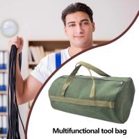 Bolsa Organizadora De Herramientas De Lona Multiusos Para Electricistas Y Mecánicos Bolsa Portátil Para Destornilladores Y Llaves De Fijación Resistentes Al Desgaste - details 1