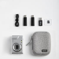 Estuche Portátil Mini De Hueso Duro Para Almacenamiento De Gadgets Digital Estuche De Cuero Artificial Para Auriculares Cargadores Cable De Datos USB Organizador - details 4