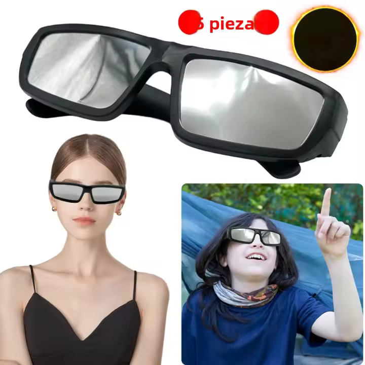 Gafas De Eclipse Solar ISO Certificadas Plásticas Para Visualización Directa Del Sol Adecuadas Para Hombres Uso Exterior Anti-Reflectante - 1