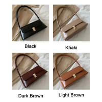 Bolso De Hombro Para Mujer Estilo Retro Tendencia PU Cuero Sólido Color Simple Bolso De Comunicación Con Manija Portátil Bolsos Casual - details 20