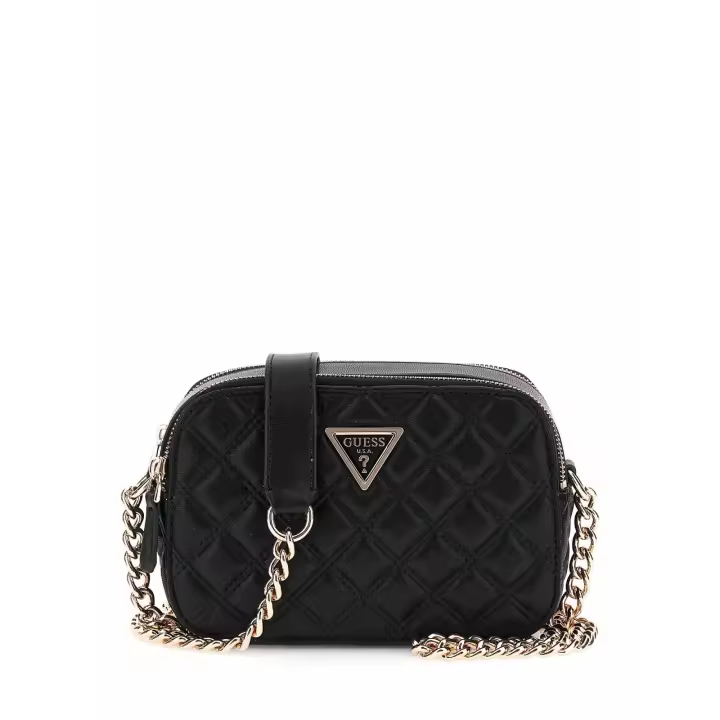 Bolso Guess Giully Pespunteada Negra - 1