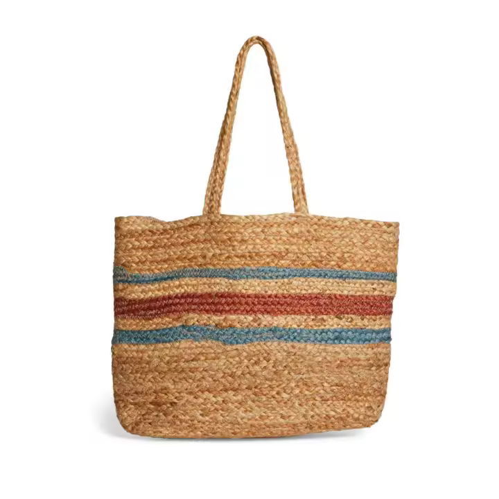 Bolso Vila Peril beige de yute para mujer - 1