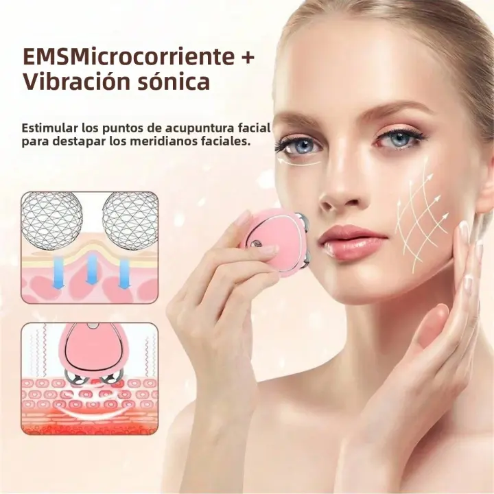 Instrumento De Belleza Micro Corriente Facial Elevación Rejuvenecimiento Tensión Rostro Hogar Marca AXH Fuente De Alimentación Batería Recargable - 1