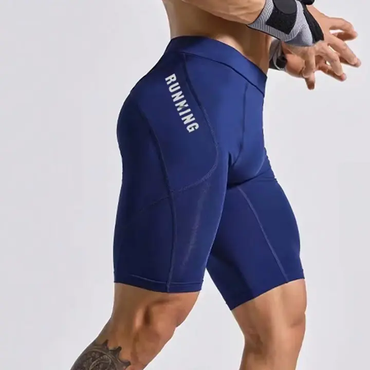 Shorts De Bodybuilding Para Hombre Leggings De Gimnasio Compresión Elástica Pantalones De Running Fútbol Baloncesto - 1