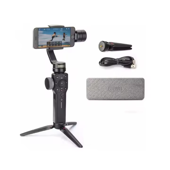 Estabilizador Móvil Zhiyun Smooth-4 - Cámara Lenta, Gris Metálico - 1