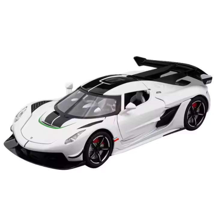 Modelo De Coche Super Jesko a Escala 1:22 Juguetes De Metal Diecast Con Luz Y Música Función Retroceso Colección De Vehículos Deportivos Regalo Para Niños - 1