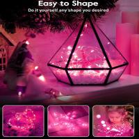 Luces De Fairy LED Rosa 100/200 Mini String Para Boda Fiesta Dormitorio Decoración Con Alambre Plateado Y Pilas Incluidas - details 1