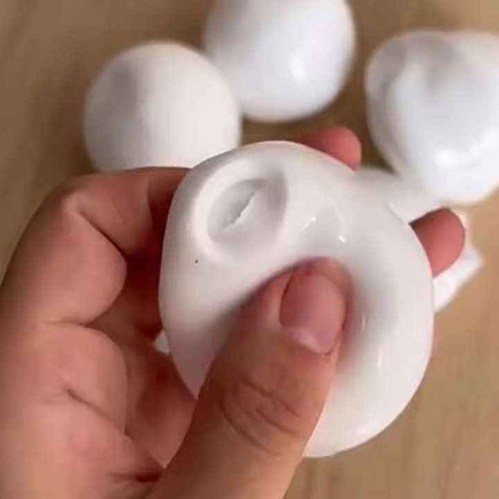 Molde De Casting De Joyería Sférico 1PC Ultra Delgado Con Fragancia De Leche Color Blanco Crema Juguetes De Rebound Lento Para DIY De Cuero - 1