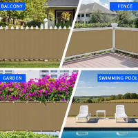 Cubierta De Privacidad Para Balcón Protección UV 95% Telas De Sombra Impermeables Para Patio Jardín Piscina Decoración De Porche - details 6