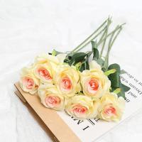 5/10Pcs Bouquet De Flores Artificiales De Rosa Para Decoración De Hogar Boda Centro De Mesa Arreglo Floral Jardín Estilo Seda - details 14