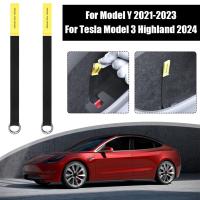 2pcs Cuerda De Emergencia Para Puerta Trasera De Seguridad Para Tesla Model3/Y Botón De Puller Mecánico Manija Accesorios De Coche - details 4