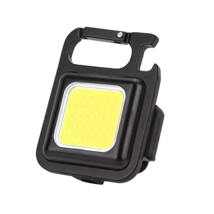 Linterna LED Mini Recargable 500mAh Para Camping Y Auto Defensa Linterna De Búsqueda USB Recargable Para Exteriores Con Cadena De Llaves - 1