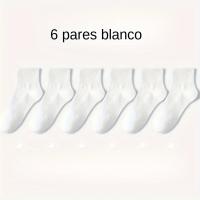 Calcetines De Algodón Suaves Y Cómodos Para Hombre Y Mujer 5/6 Pares Calcetines De Tobillo Deportivos De Color Sólido - details 7